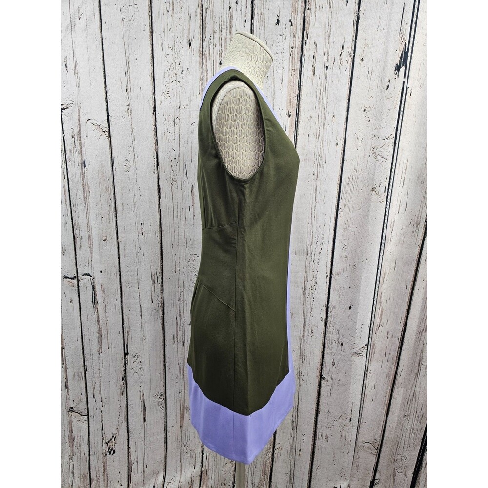Abaeté Dress Colorblock Mod Minimalist Wool Blend Women's 10 Retro 1970s NEW - Picture 2 of 9